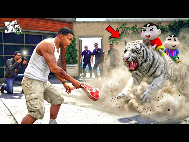 Franklin And Shinchan Found The RAREST White Tiger in GTA 5! Bangla Gameplay