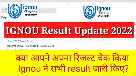 Ignou result update 2022 | today big news
