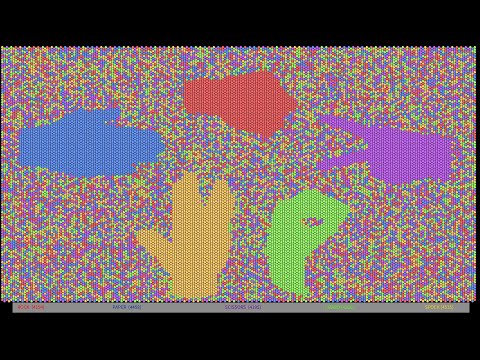 Steve's Generative Art. Geometric 37 - Rock Paper Scissors Lizard Spock as Cellular Automaton