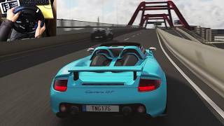 Porsche Carrera GT | Assetto Corsa Heavy Traffic | Thrustmaster T150 Pro #carreragt