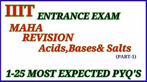 IIIT ENTRANCE EXAM REVISION  with MOST EXPECTED MODEL CONCEPTUAL BITS | APIIITS| SCIENCE