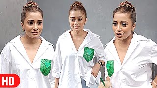 Tina Datta L00Ks Super Stunning In White Open Shirt Snapped At Andheri