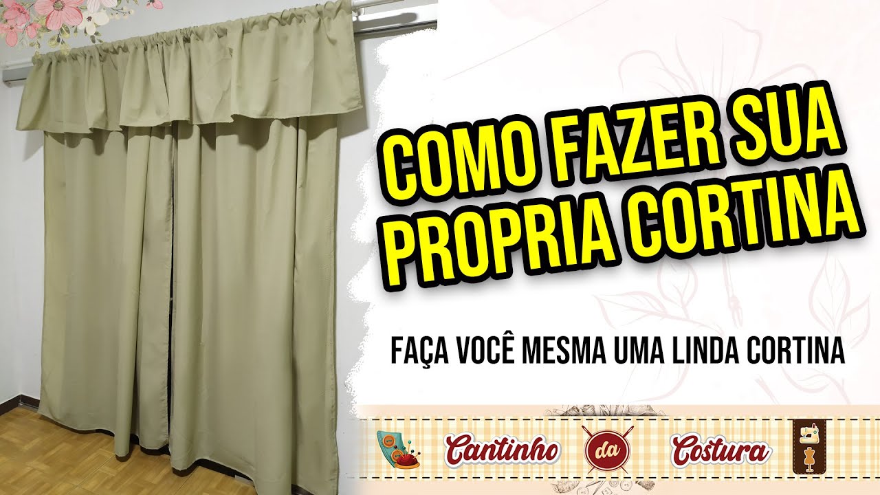 Como Fazer uma Cortina - Simples e LINDA - YouTube