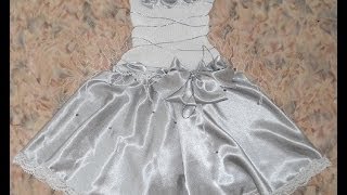 Платье Белоснежка - Crochet dress - 1 часть - вязание крючком по ткани Платье Белоснежка - Crochet dress - 1 часть - вязание крючком по ткани