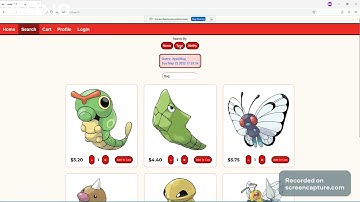 Pokemon API: Assignment 3: Shopping Cart, Profile and Authentication