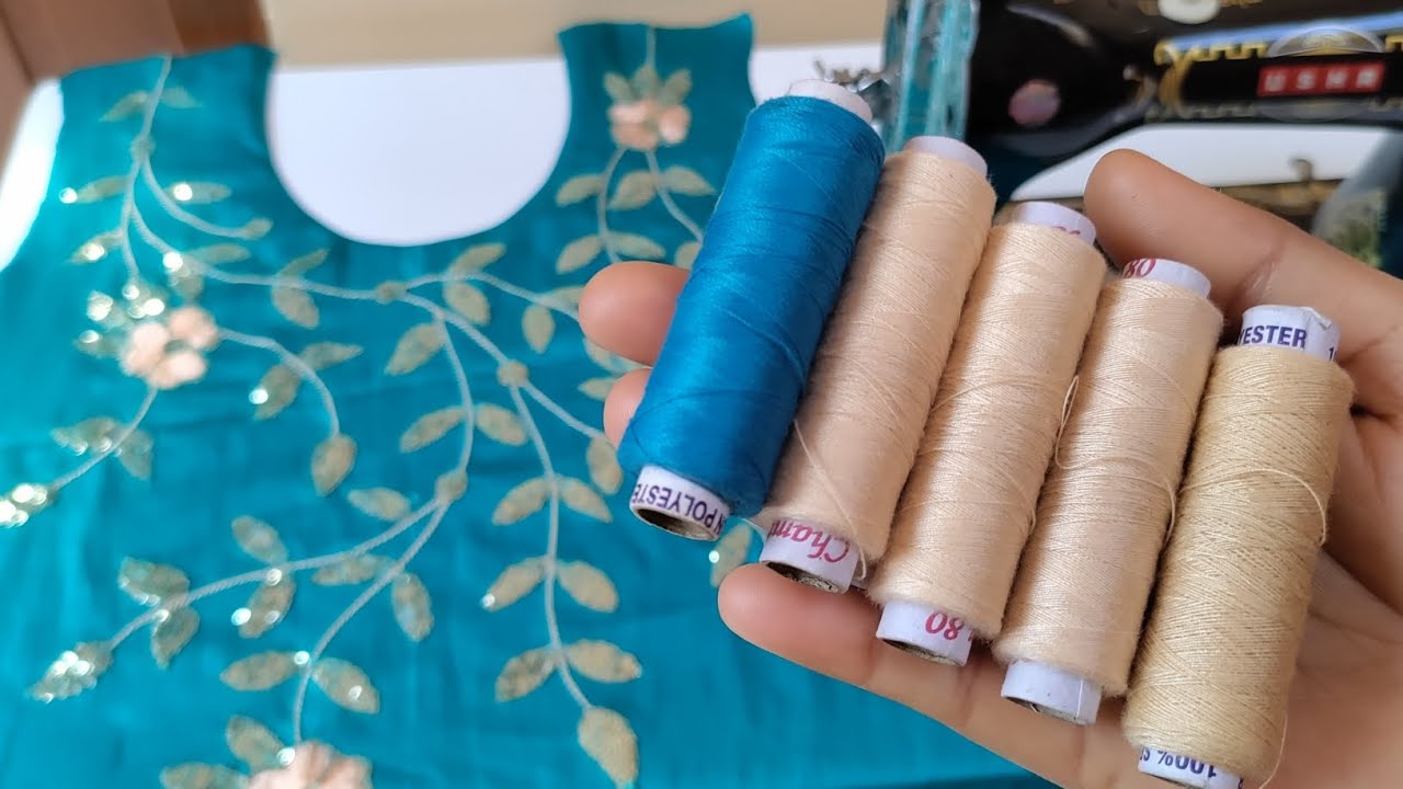 सिर्फ 2 रंग के धागे से बनाइए ये खुबसूरत neck design/ Neck design/ embroidery hand work / @BRfashion