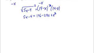 Solving Radical Equations