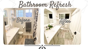 NEW Bathroom decor refresh under $100- Target bathroom makeover