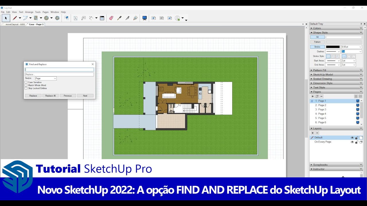 Novidades SketchUp 2022: Como Utilizar a ferramenta FIND AND REPLACE do ...