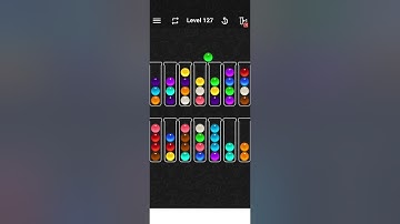 Ball sort color water puzzle level 127