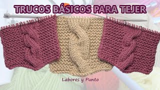 COMO TEJER OCHOS O TRENZAS a dos agujas TRUCOS O TIPS para tejer- LABORES Y PUNTO