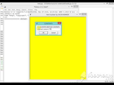 New Python HTML Builder By Jackhammer With GUI module Turtle