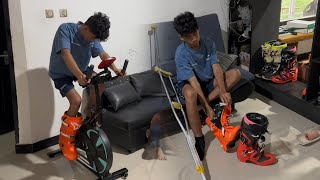 UNTUK MENGHILANGKAN RASA TR4UMA M ATHAR MULAI COBA COBA PAKE SEPATU LAGI‼️ 