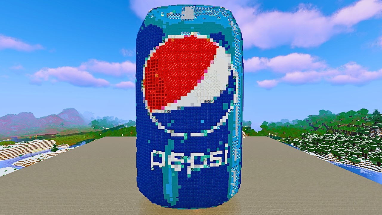 Pepsi Can 3d Build in Minecraft - YouTube