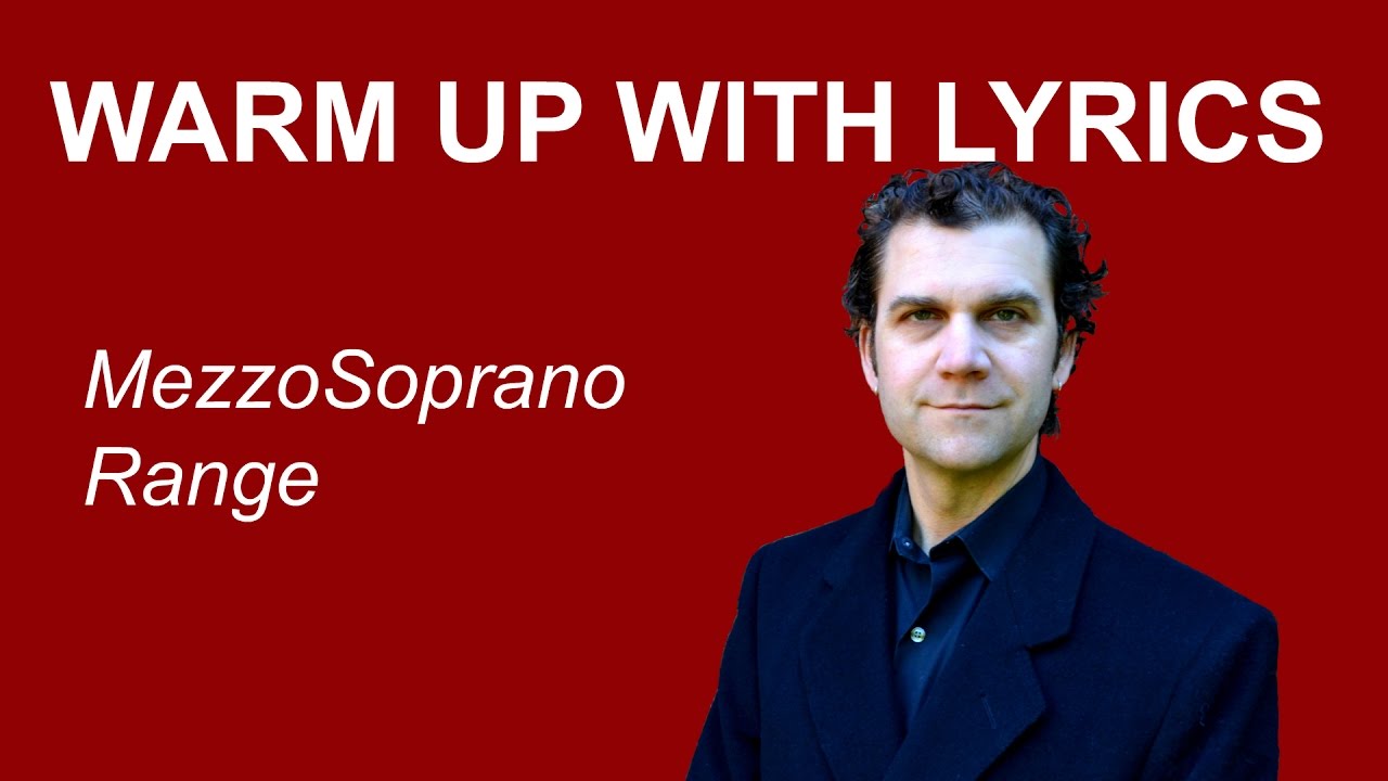 Разминка для вокала — полный диапазон с текстом — меццо-сопрано