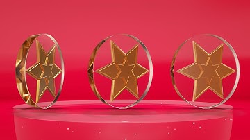 GOLD STAR in GLASS CINEMA 4D