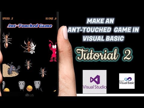 #2  Exit Button and Add animated images | Ant-Touched Game |visual studio | Beginners full tutorial
