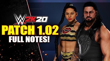 WWE 2K20 PATCH 1.02 Full Notes: Universe Mode FIXES, Image Downloads, Hit Detection, Crashes & More!