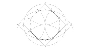 How to Draw a Regular Octagon Around a given Circle