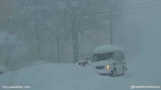Record-breaking lake effect snow in Erie, Pennsylvania!