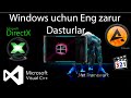 Windows uchun zarur dasturlar, DirectX, Microsoft Visual C++ va .Net Framework haqida