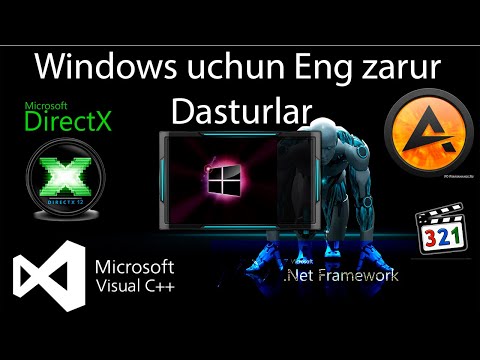 Windows uchun zarur dasturlar, DirectX, Microsoft Visual C++ va .Net Framework haqida