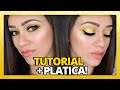 MAQUILLAJE USANDO SOLO SOMBRA AMARILLA! : TUTORIAL + PLATICA!