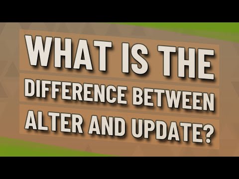 What is the difference between alter and update?