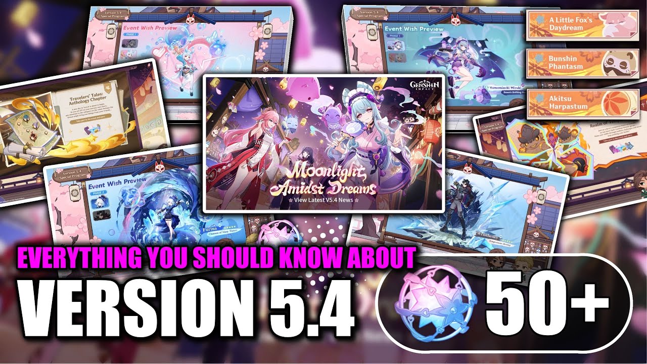 [Hindi] NEW CHARACTER MIZUKI, NEW EVENTS & 50+ FREE PULLS! - Genshin V5.4 Summary!