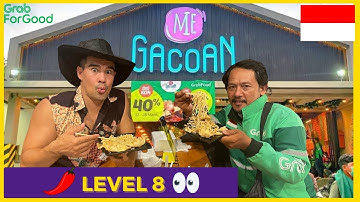 🇮🇩 Bule Makan Mie Gacoan - Aku Tahan Gak Makan Level 8? #GrabforGood