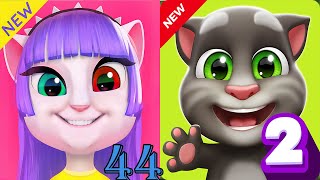 My Talking Angela 44 Vs My Talking Tom 2 - Two Screen - Android Gameplay Part 12