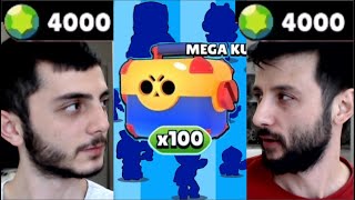 100 MEGA KUTU = 23 KARAKTER  |  Brawl Stars