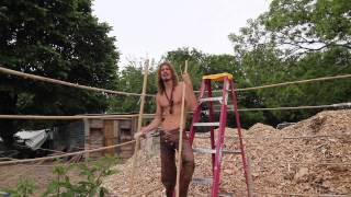 http://www.intothegardenofeden.com Garden of Eden presents a video with Quinn Eaker building a bamboo wall and trellis for the 
