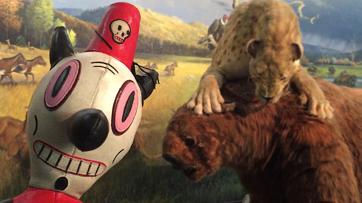 Gary Baseman's Toby Faces a Saber-toothed Cat at the La Brea Tar Pits