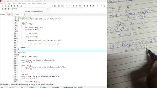 Binary Search using divide and conquer algorithm in tamil