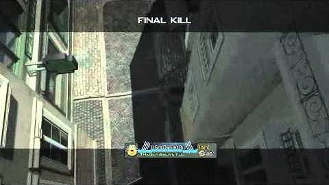 MW3 - Awesome Across Map Throwing Knife Killcam
