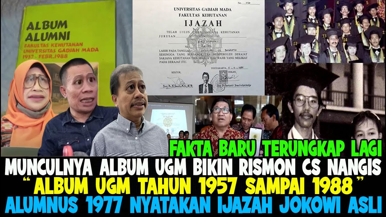 BONGKAR ALBUM ALUMNI UGM..!! MUNCULNYA BUKU ALUMNI UGM ANGKATAN PAK JOKOWI BIKIN RISMON DKK NANGIS