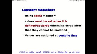 C# U3 const readonly Screencast 2020 06 30 23:27:00
