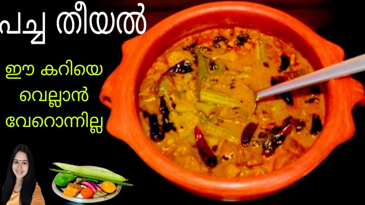 💯ചോറിന് ഒരു എളുപ്പ കറി|Pacha Theeyal |kerala style Naadan ozhichu curry |Theeyal Recipe In Malayalam