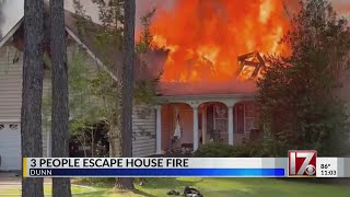 3 escape house fire in Harnett County