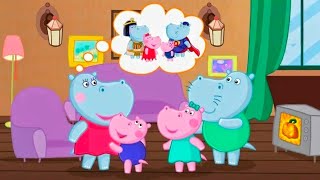 Hippo Family Halloween Party  & candy 🍭 Hunt! | Kids Cartoon Story  screenshot 5