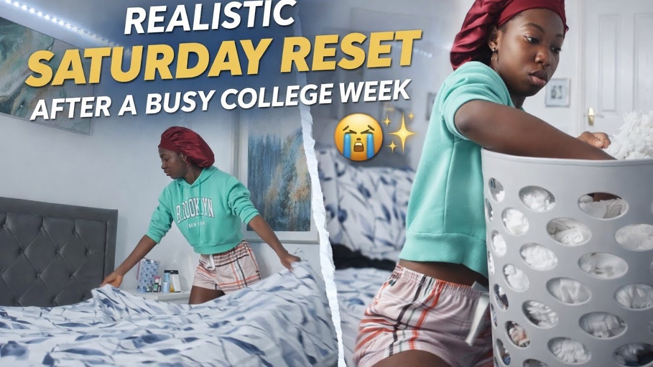 My Room Was a DISASTER After College…Realistic College Girl Saturday Reset🧺🧹from wild to perfection😫