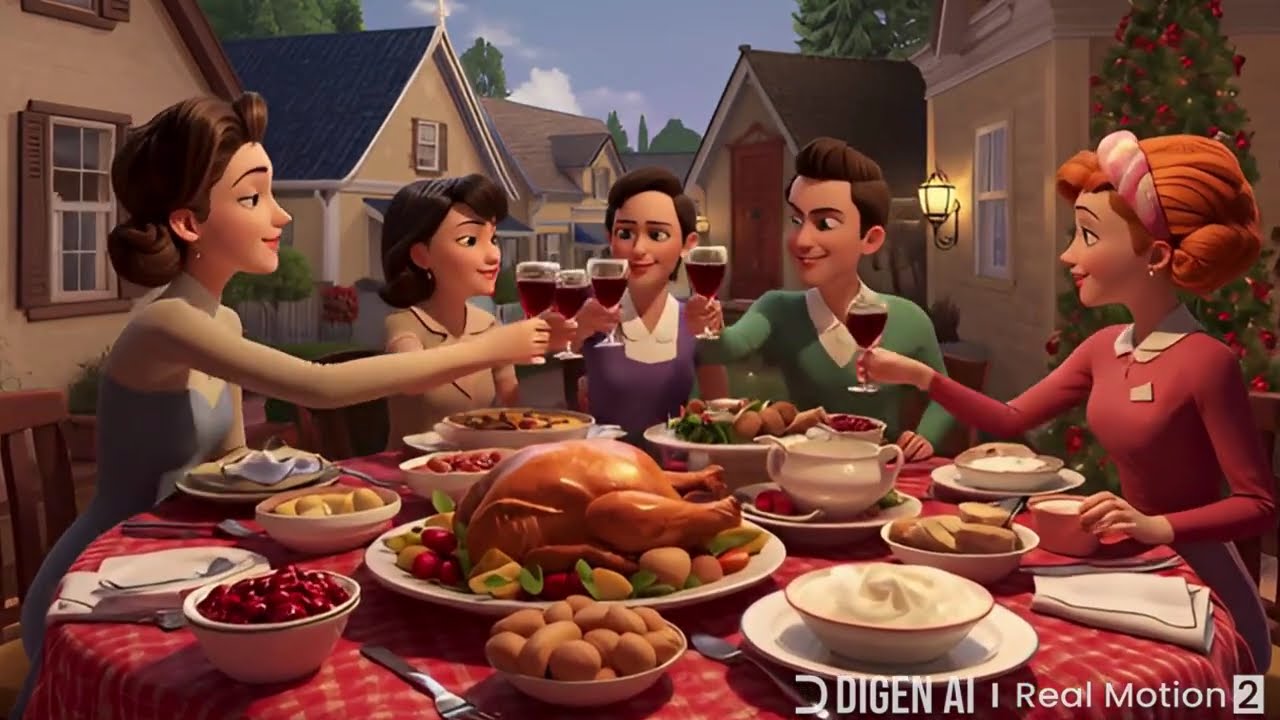 The Golden Feast 🍂✨ | Pixar-Style Animation 