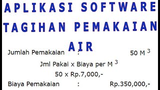 Aplikasi Software Tagihan Pemakaian Air program | update nota baru screenshot 5
