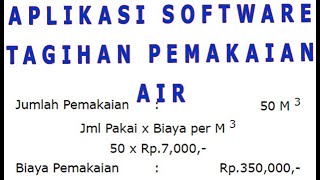 Aplikasi Software Tagihan Pemakaian Air program | update nota baru screenshot 1