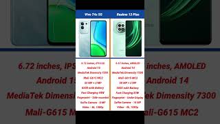 Vivo T4x 5G vs Realme 13 Plus Comparison #shorts #short #vivot4x #realme13plus5g
