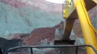Komatsu PC1250 Climbing on Bench