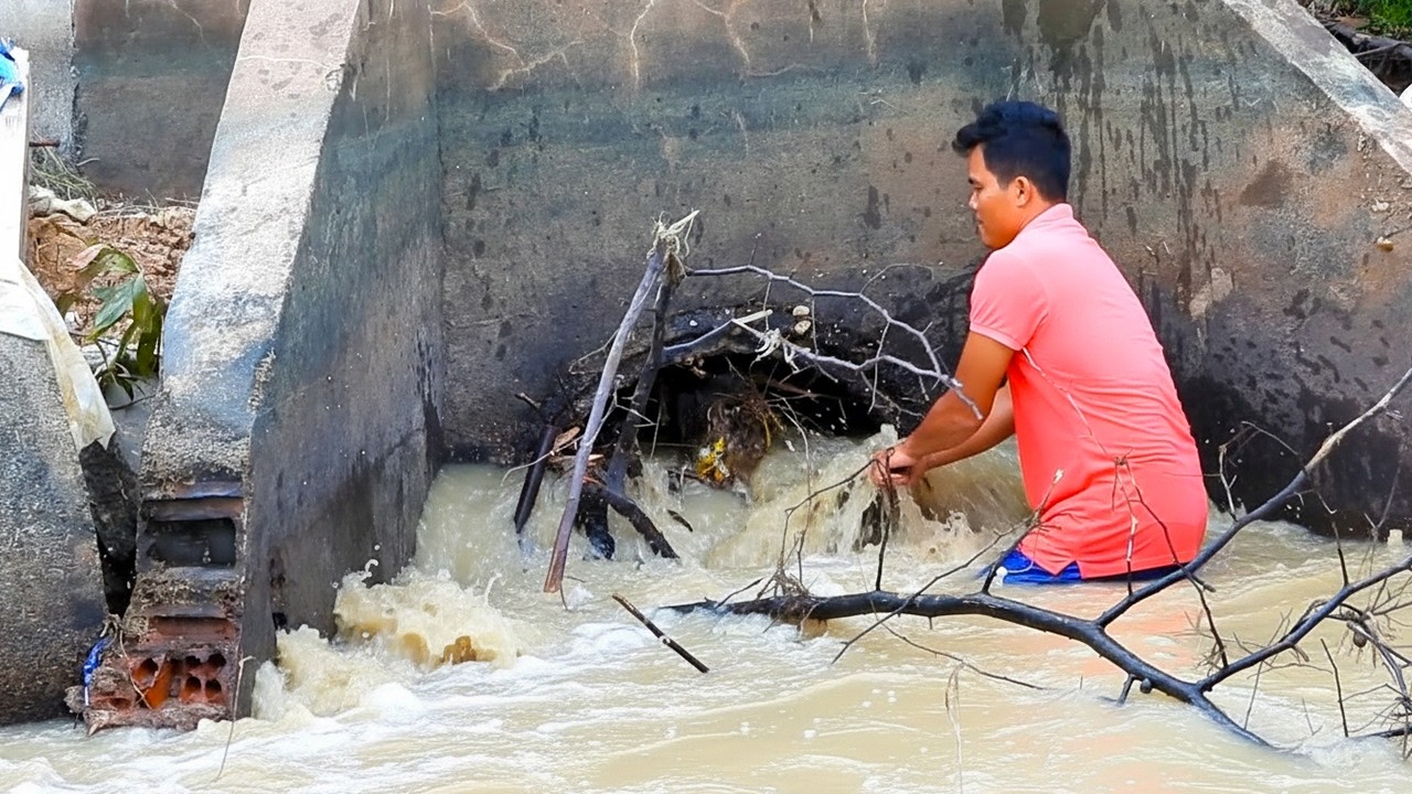 This Culvert Full Clogged By A Tree And Destroy Dam