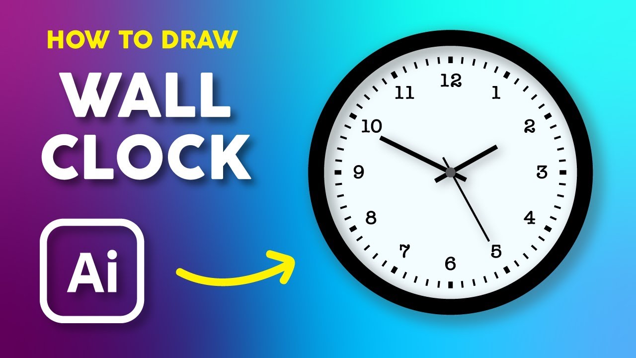 Design a wall clock in Illustrator with easy way - Step by Step ...