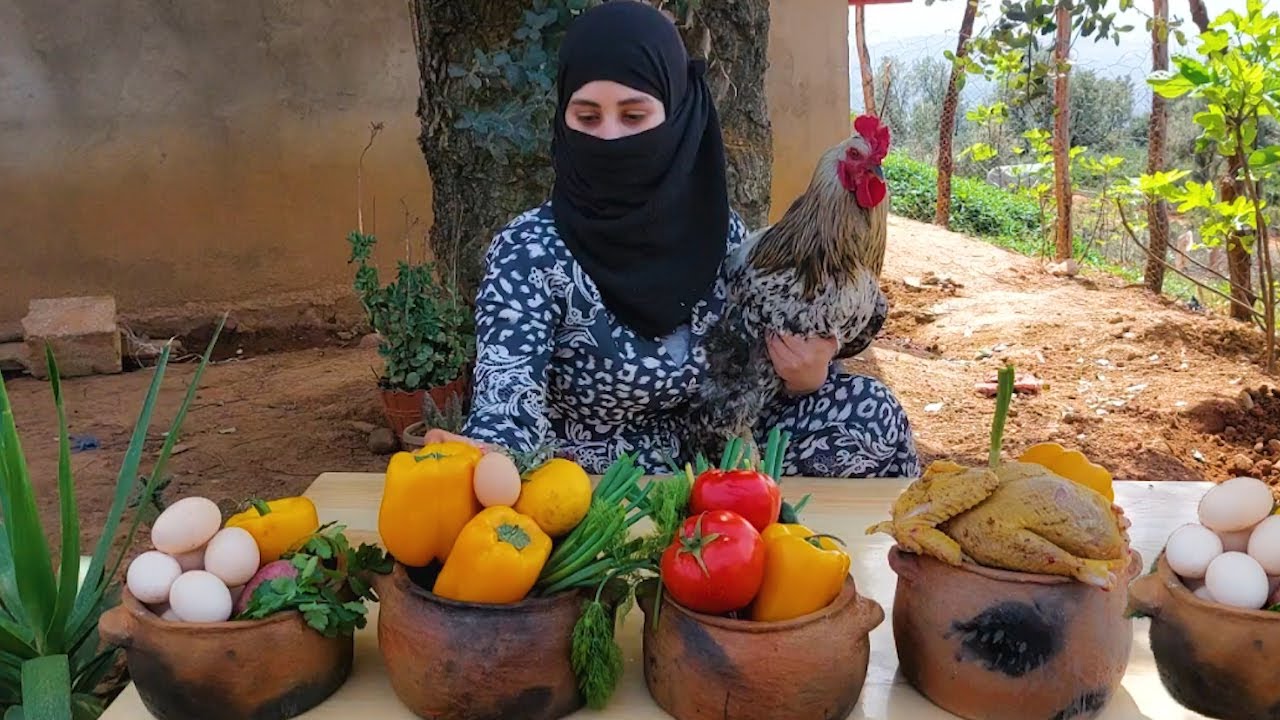 طبخ الكثير من القدور  الجديدة للفطور في يوم مضان المبارك